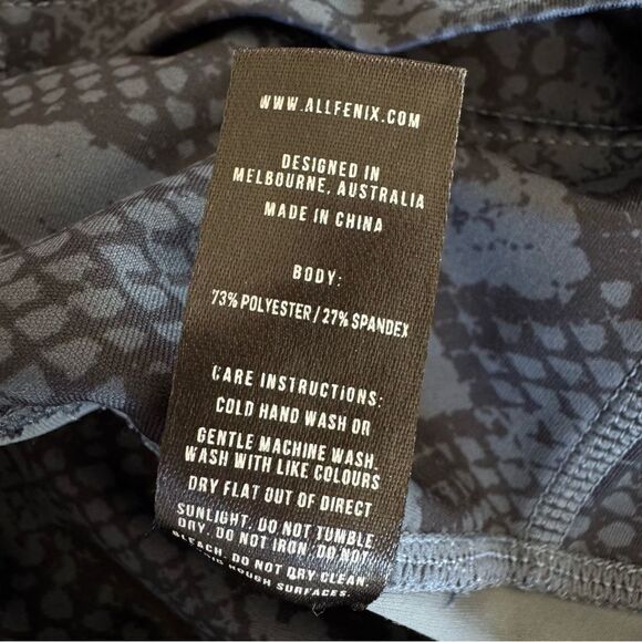 Anthropologie All Fenix Leggings Medium High Rise 7/8 Yoga Blue Snake Print M - Picture 8 of 8